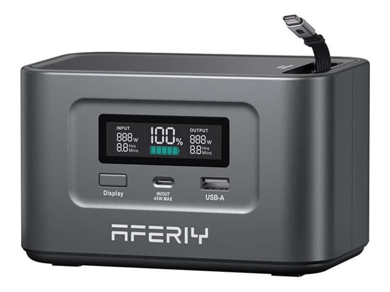 Aferiy Nano100 LiFePO4 99 Wh power bank con cavo retrattile