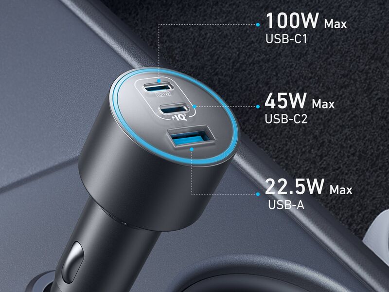 Anker 167.5W 3-port car charger Anker 167.5W 3-port car charger
