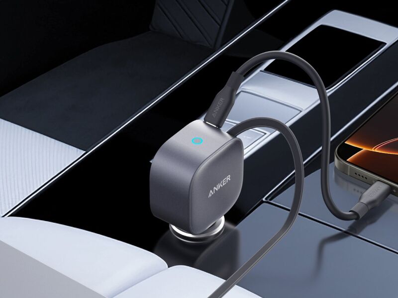 Anker Nano 75W car charger, retractable cable Anker Nano 75W car charger, retractable cable
