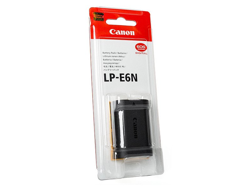 La batterie Canon LP-E6N dans son emballage