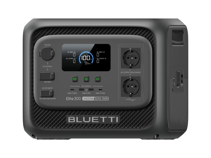 Bluetti Elite 300 tragbare Powerstation, 3014 Wh und 2400 W, die kompakteste 3-kWh-Station