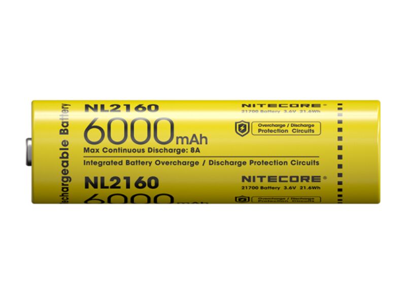 Batterie Nitecore 21700 haute capacité 6000 mAh