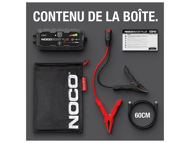 Booster de démarrage Noco GB40 Boost 1000A