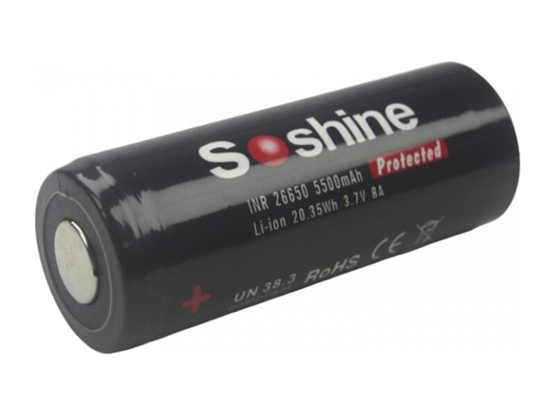 Soshine 26650 5500mAh protected battery Soshine 26650 5500mAh protected battery