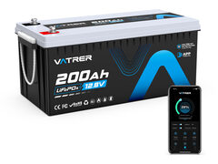 Vatrer Power Batterie 200Ah LiFePO4 Bluetooth