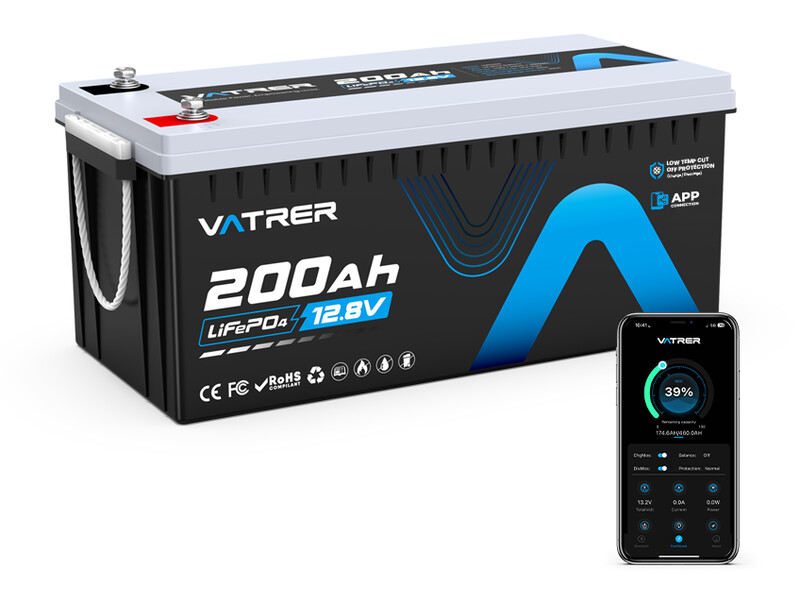 Vatrer Power 200Ah LiFePO4 Bluetooth Batterie Vatrer Power 200Ah LiFePO4 Bluetooth Batterie