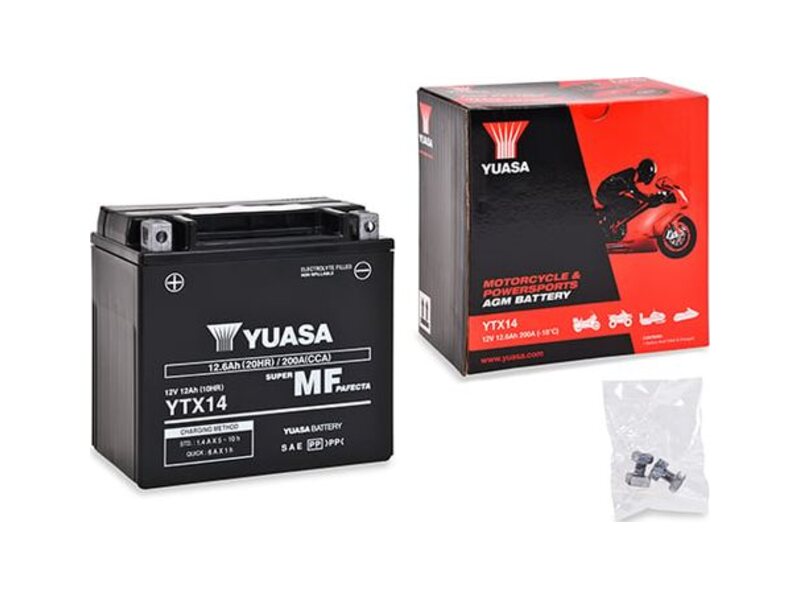 Batteria moto Yuasa YTX14-BS AGM 200 A