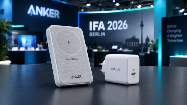 Anker magnetic power bank and GaN charger on display at IFA Berlin 2026