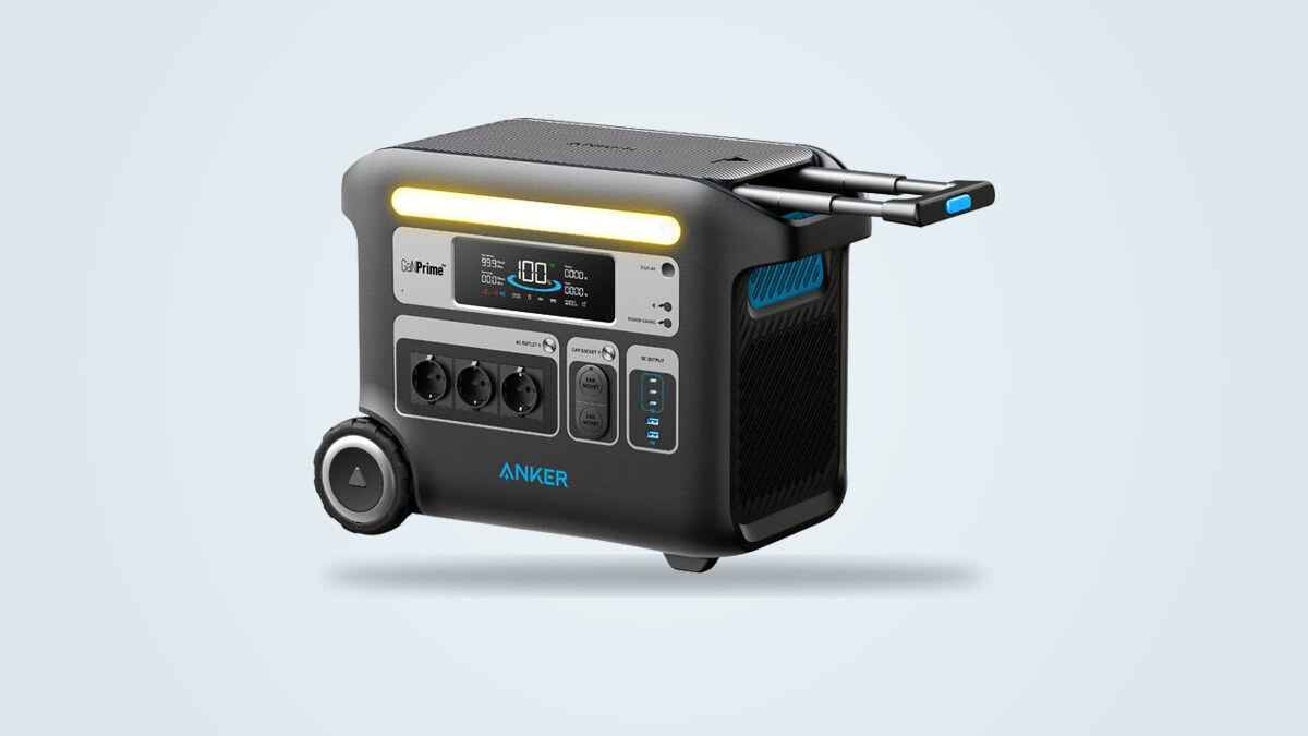Anker Solix F2000 portable power station on a light background