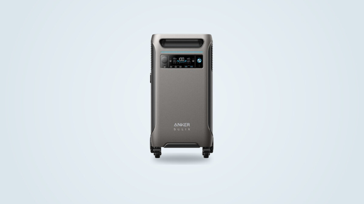 Anker SOLIX F3800 power station on wheels, light background