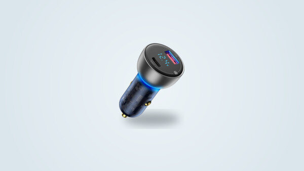 Cargador de coche Baseus 65W con su pantalla de tensión integrada