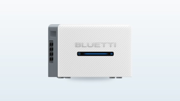 Bluetti Balco 260 balcony solar battery, white casing with MC4 connectors and carrying handle