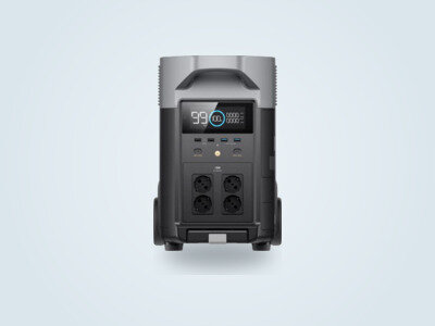 Portable power station EcoFlow Delta Pro on a light background