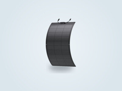 EcoFlow 100W flexible solar panel on a light background