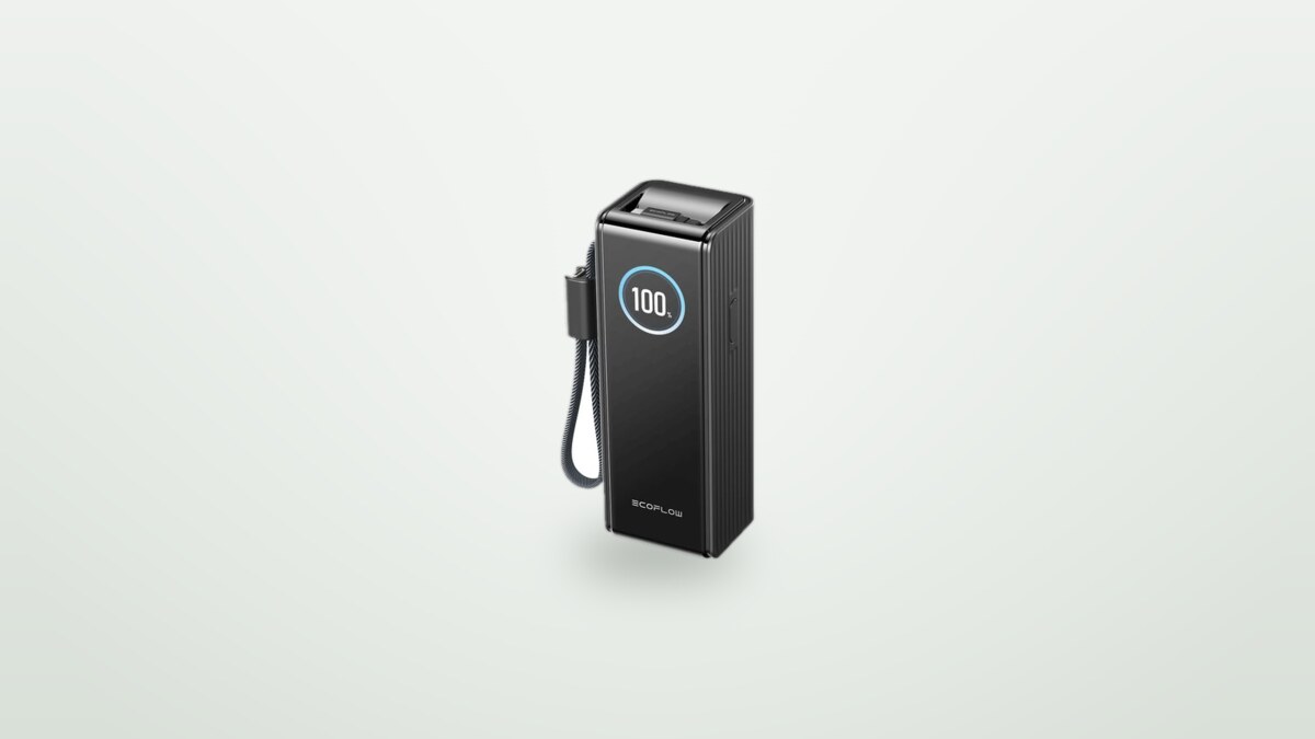 Externe Batterie EcoFlow Rapid 25K vor hellem Hintergrund