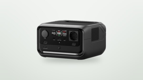 EcoFlow River 3 Plus portable power station on a light background