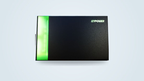 Izypower Titan 2400 balcony battery with built-in micro-inverter and green light strip