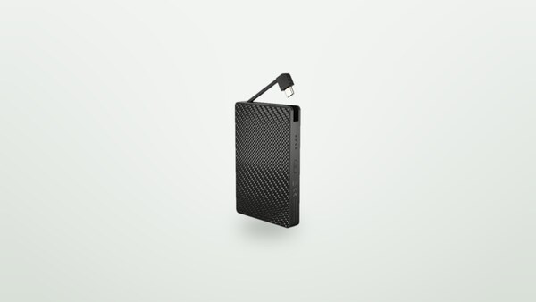 Nitecore Pocket 10000 external battery on a light background