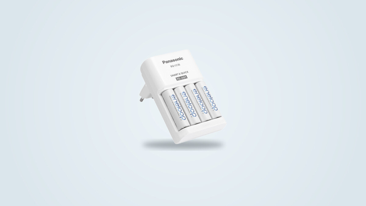 Panasonic Eneloop BQ-CC55 battery charger with included AA batteries