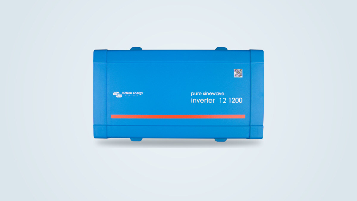 Victron Phoenix 12/1200 VE.Direct inverter, top view showing the Victron Energy logo and the 12 1200 label