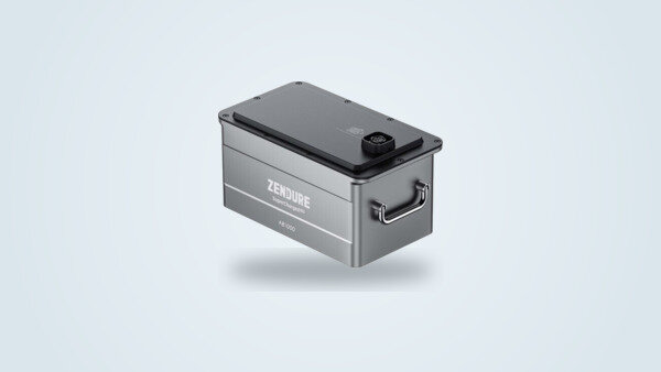 Zendure AB1000 battery module on a plain background, three-quarter view