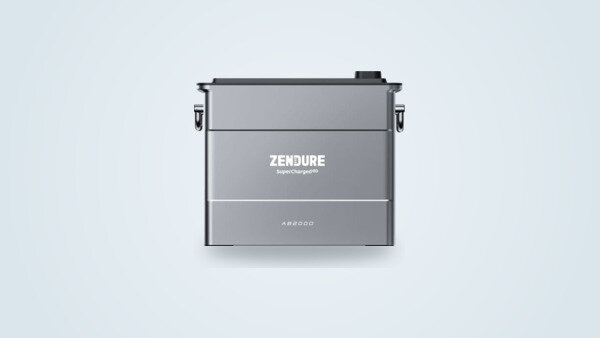 Zendure AB2000L battery module on a plain background, seen from a three-quarter angle