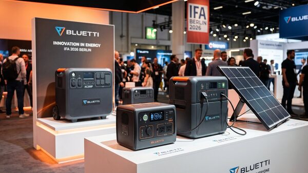 Stand Bluetti à l’IFA de Berlin 2026 avec ses stations d’énergie et sa solution solaire de balcon exposées