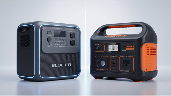 Comparison of the portable power station brands Bluetti and Jackery