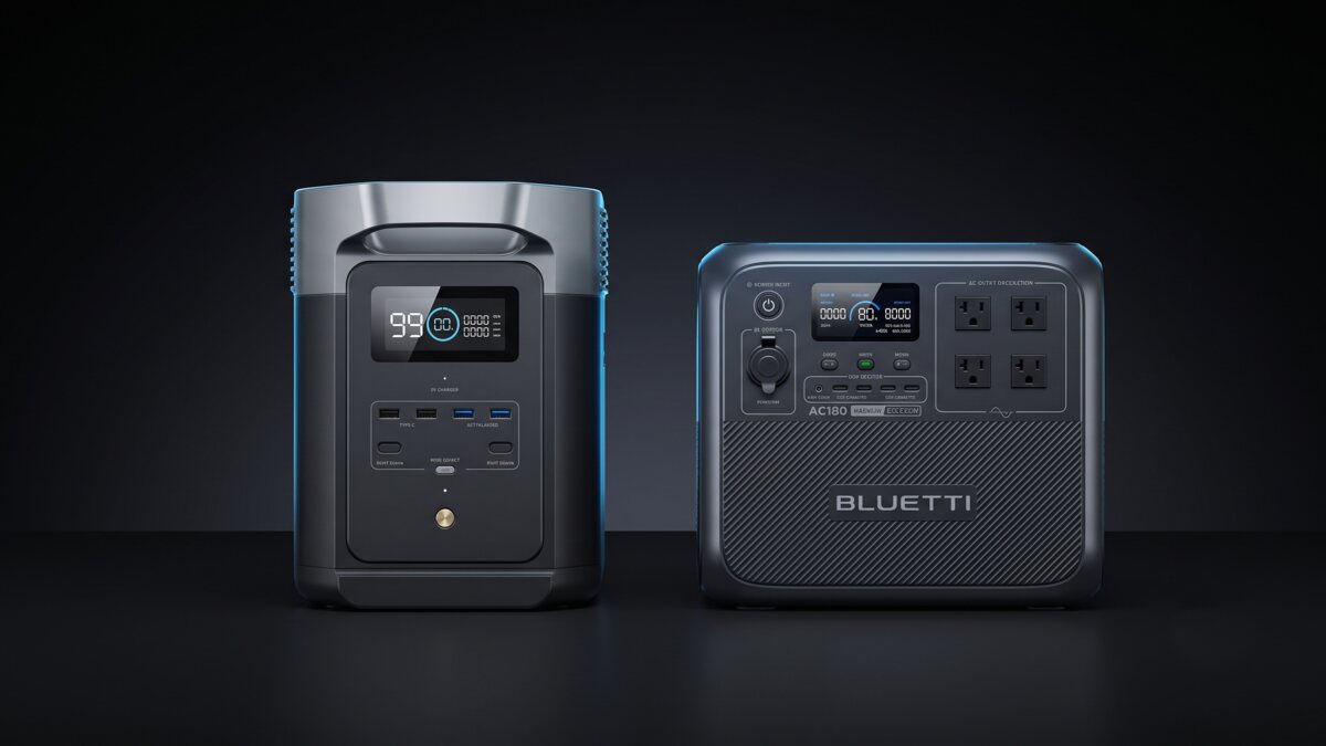 Vergleich der Powerstations EcoFlow Delta 2 und Bluetti AC180
