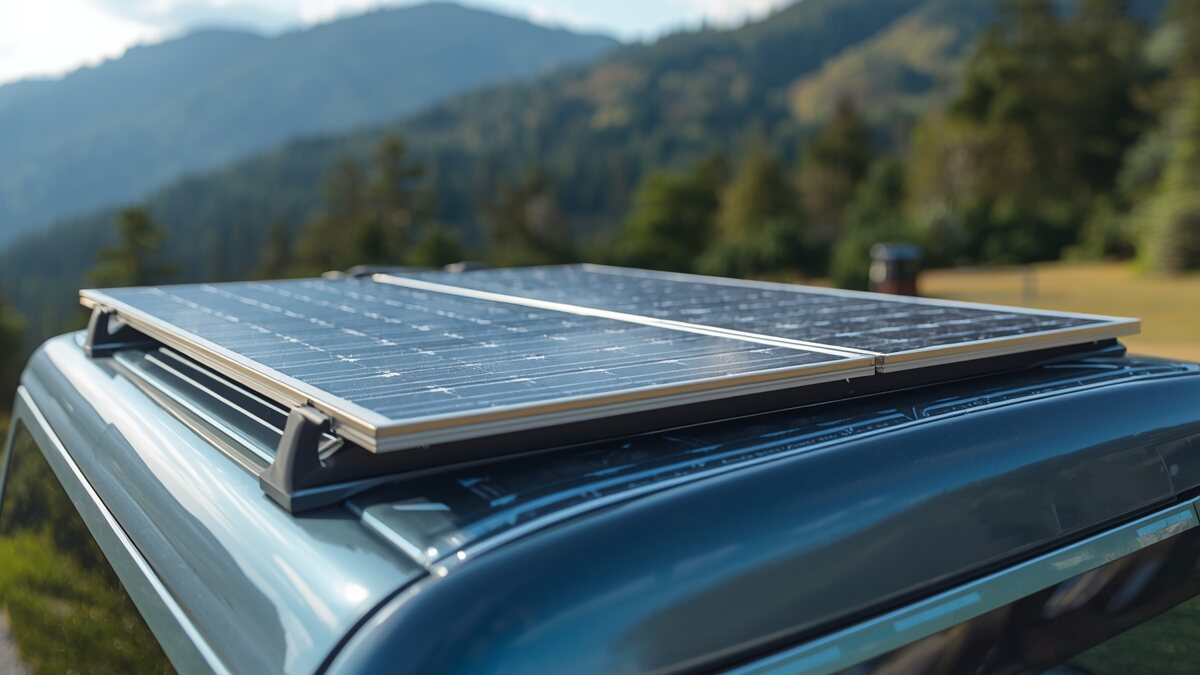 Pannello solare rigido installato sul tetto di un van allestito, confronto 2026