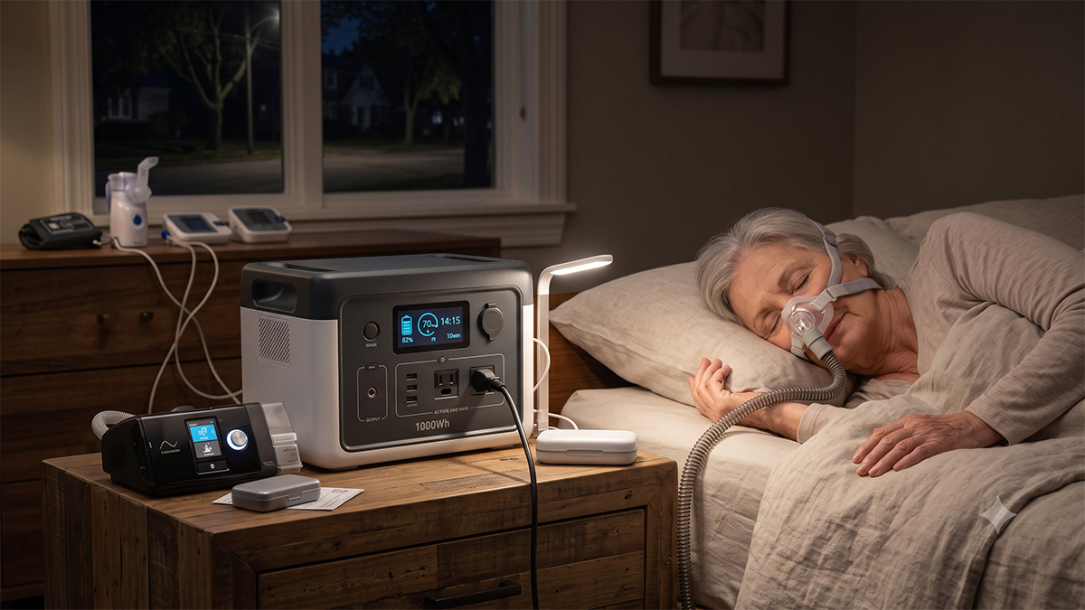 Power station per CPAP e apparecchi medici